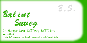 balint suveg business card